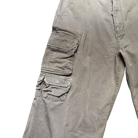 Urban Pipeline Cargo Pants Men’s 32x34 Beige Cotton Twill Multi Pocket Utility - Picture 4 of 13